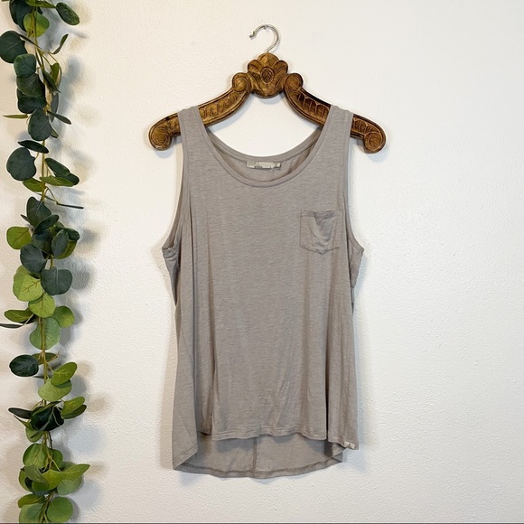 prana | grey pocket tank top